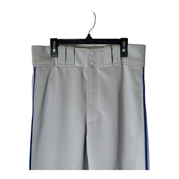 Mizuno Gray And Royal‎ Blue Piped Pro Performance Straight Leg Baseball Pants S - Picture 4 of 10